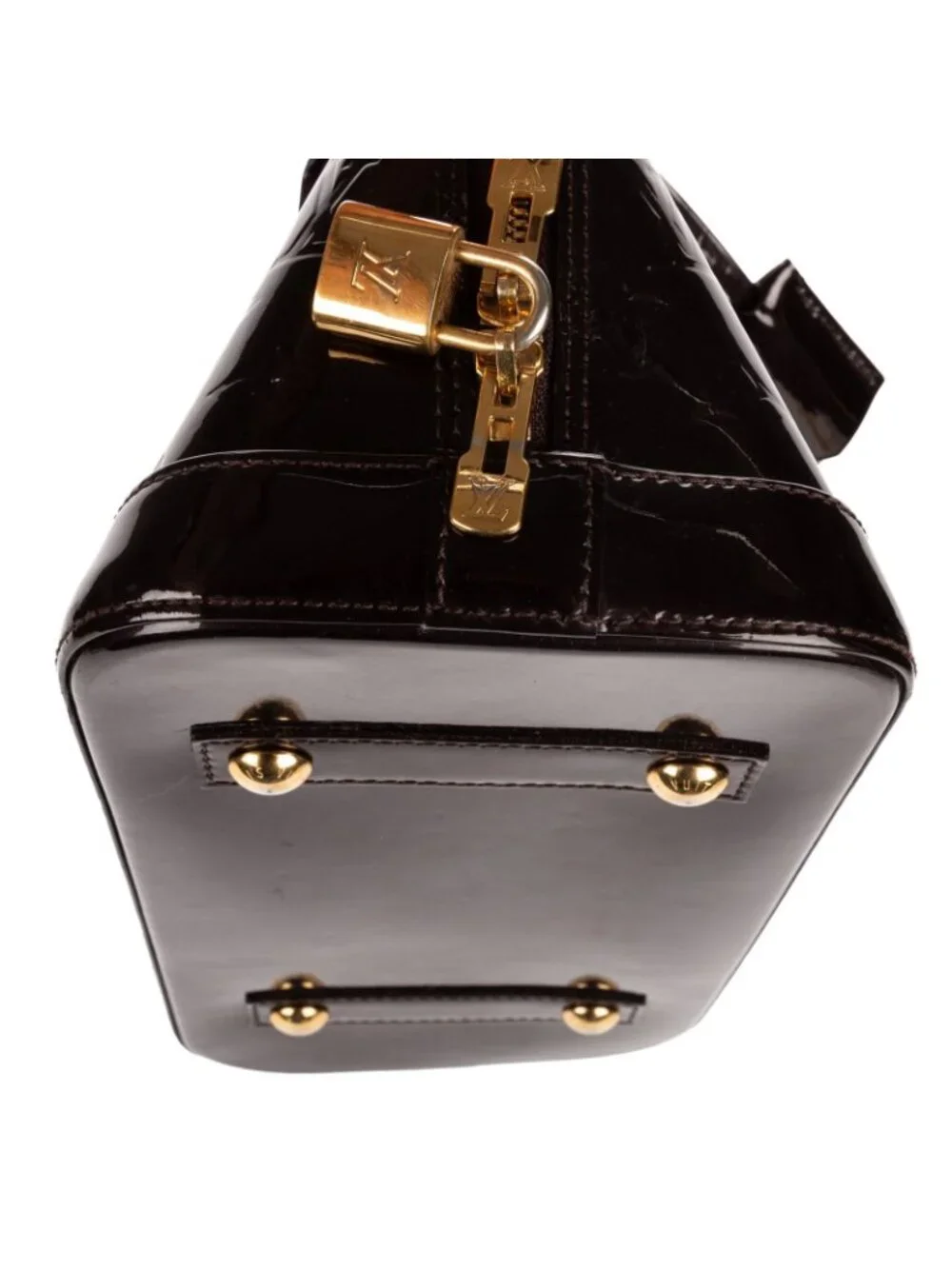 Louis Vuitton Alma Burgundy Amarante Monogram Vernis Handbag